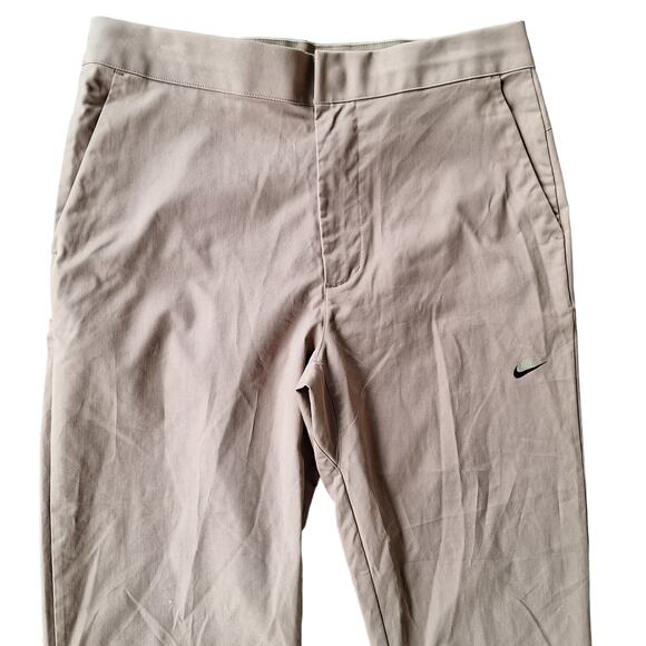 Nike NEW woven unlined utility sneaker pants size 32 cropped casual beige pant - Picture 5 of 5